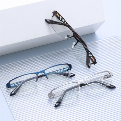 METALL BUSINESS ULTRALEICHTE ANTI-BLAULICHT-LESEBRILLE MIT PHOTOTRÜBUNG