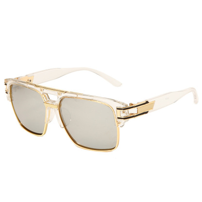 FASHION METAL HALF FULL FRAME SUNGLASSES