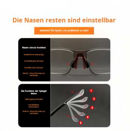 ULTRALEICHTE SPORTLICHE OUTDOOR VERSTELLBARE PHOTOCHROME LESEBRILLE