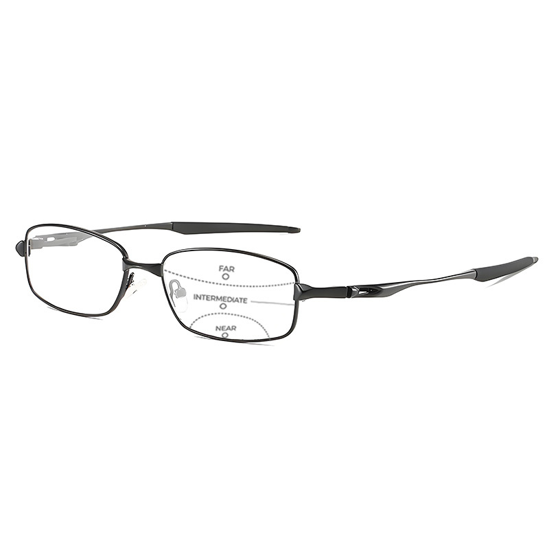 LIGHTWEIGHT METAL READING GLASSES WITH SPRING HINGES