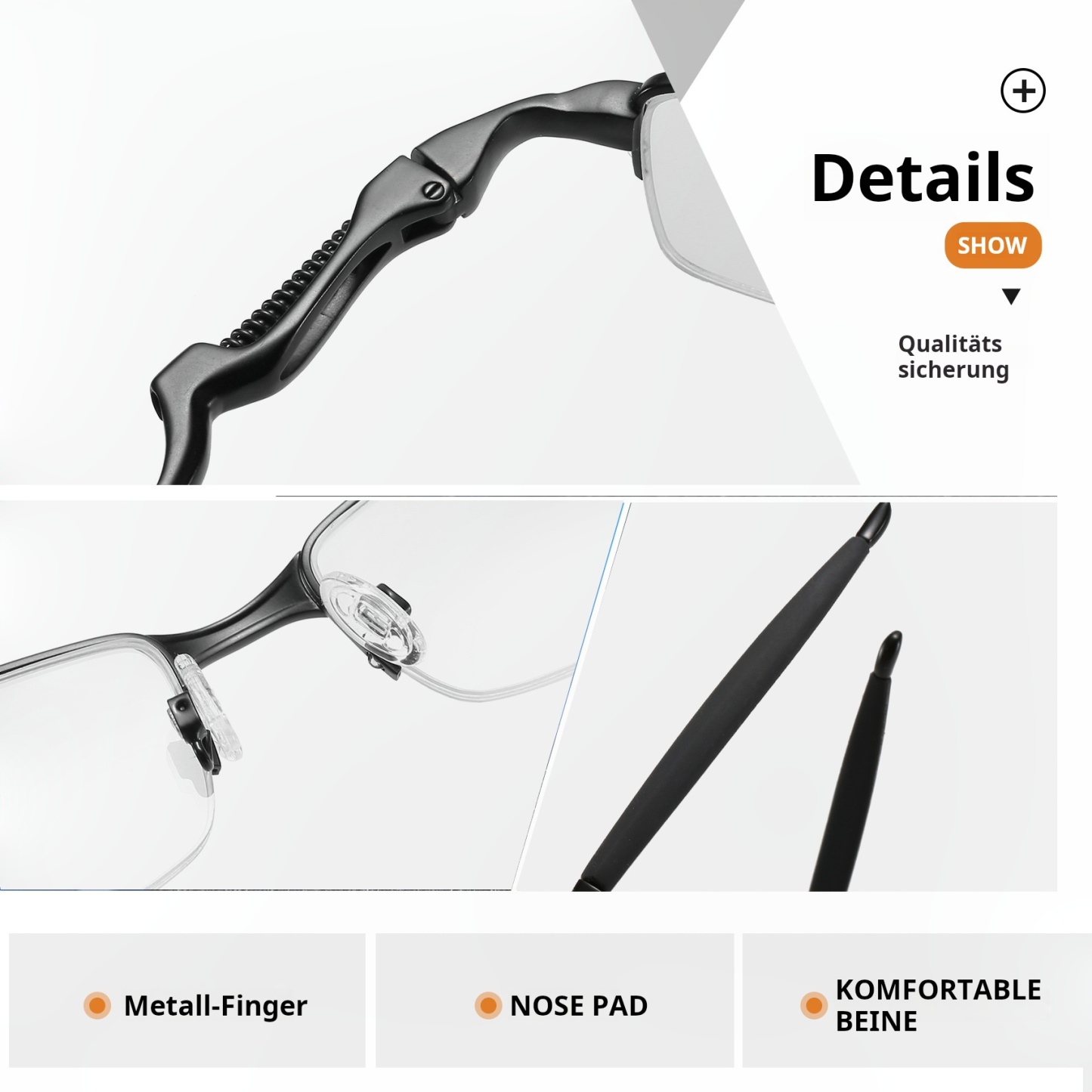 FEDERBELASTETE HALBRANDLOSE PHOTOCHROME MULTIFOKALBRILLE