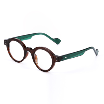 RUNDE PHOTOCHROME VOLLRAHMEN-LESEBRILLE IM RETRO-STIL