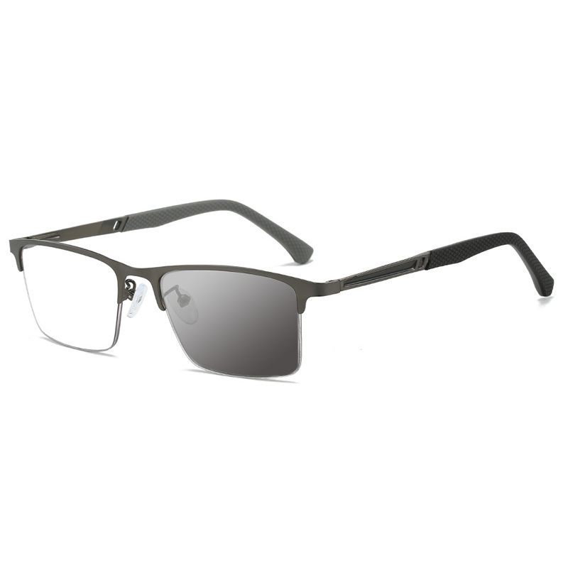 MEN'S RETRO HALF-FRAME ANTI-BLUE LIGHT READING GLASSES