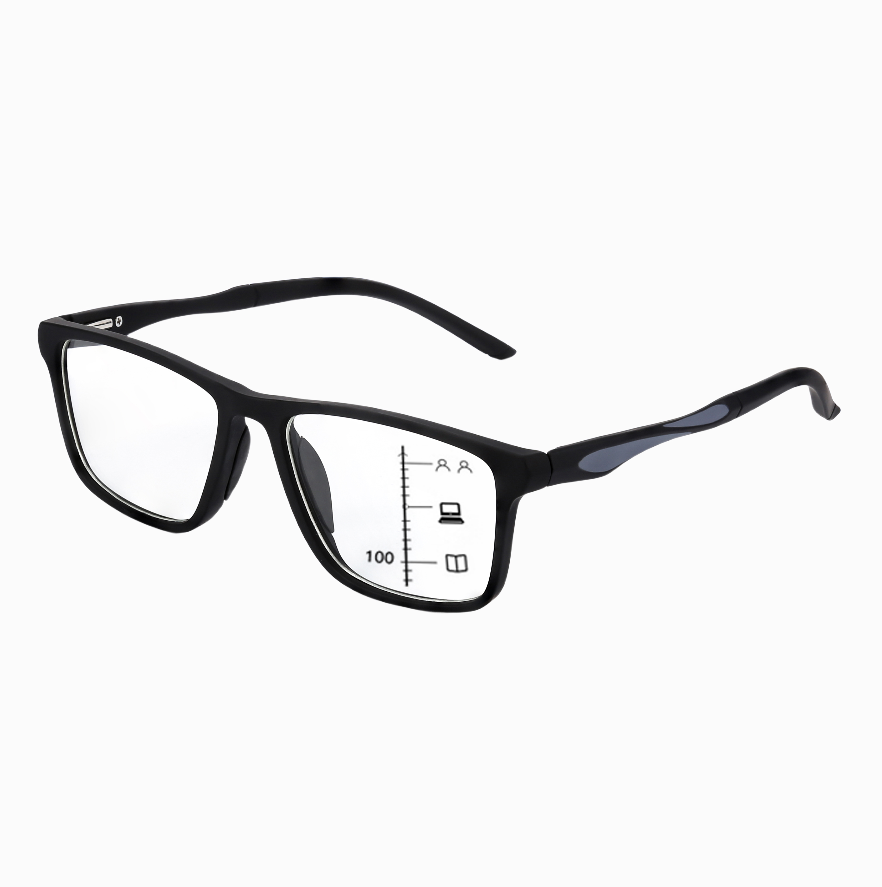 HERREN ULTRALEICHTE VOLLRAND-LESEBRILLE MIT FEDERBÜGELN