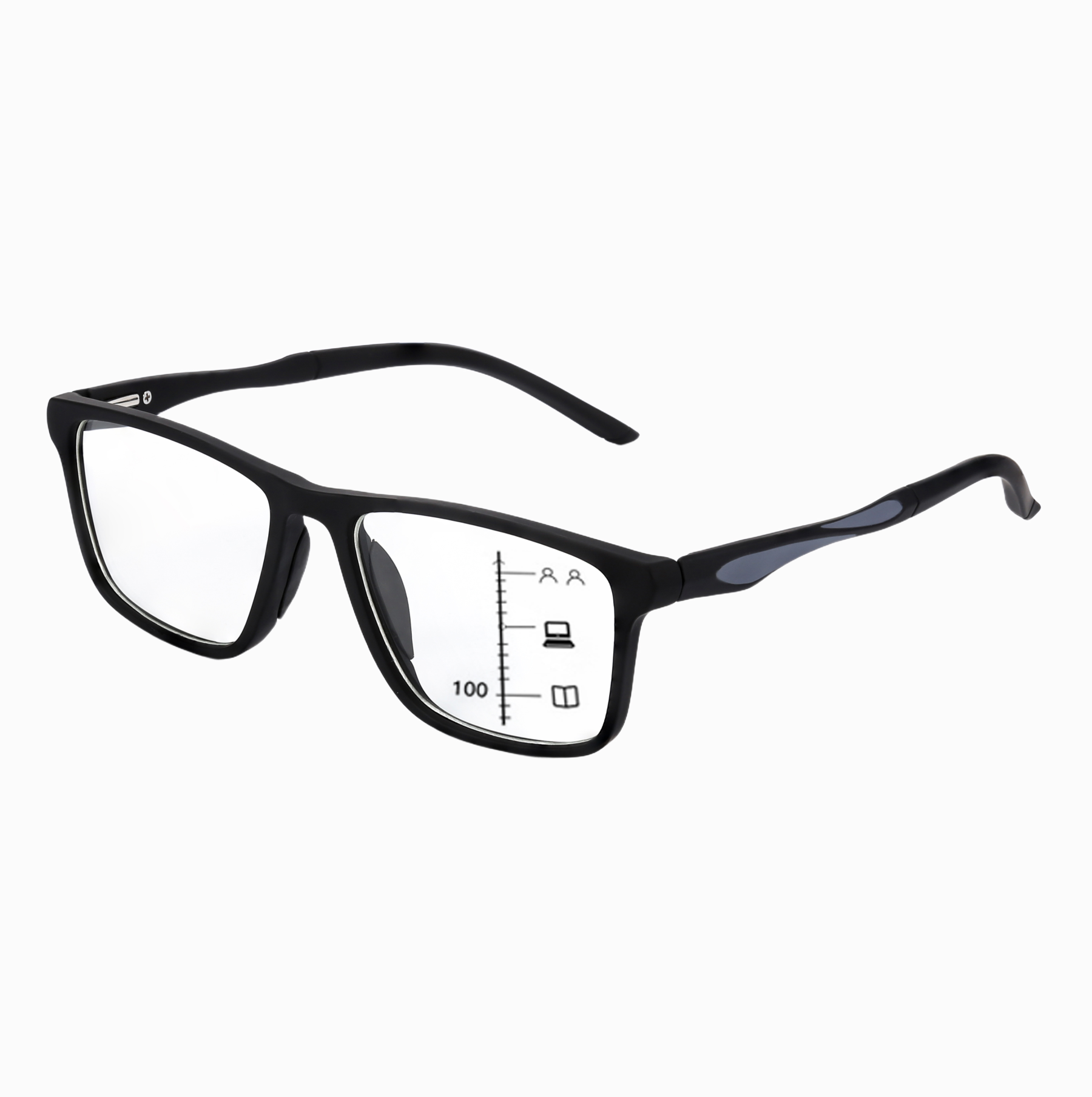 HERREN ULTRALEICHTE VOLLRAND-LESEBRILLE MIT FEDERBÜGELN