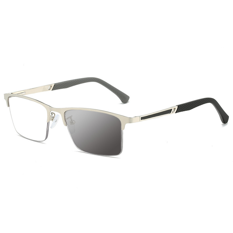 MEN'S RETRO HALF-FRAME ANTI-BLUE LIGHT READING GLASSES