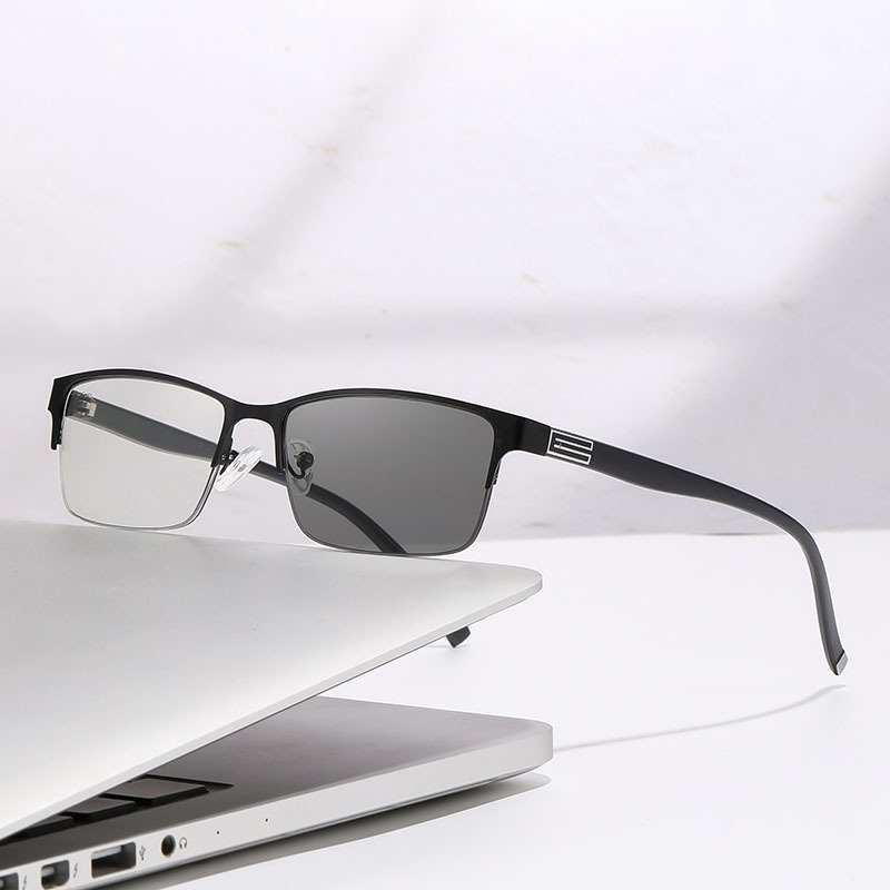 BUSINESS EINFACHE HALBE RAHMEN INTELLIGENTE FARBE WECHSELNDE MULTIFOKALE LESEBRILLE