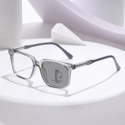 RETRO LARGE FRAME RIVET COLOR CHANGING MULTI-FOCAL READING GLASSES
