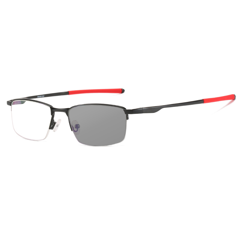 BUSINESS-STYLE SEMI-RIMLESS MINIMALIST PHOTOCHROMIC MULTIFOCAL READING GLASSES