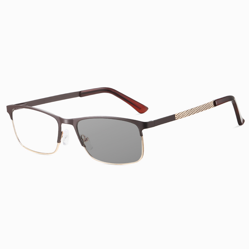 LIGHTWEIGHT & TOUGH SEMI-RIMLESS PHOTOCHROMIC PROGRESSIVE MULTIFOCAL READING GLASSES