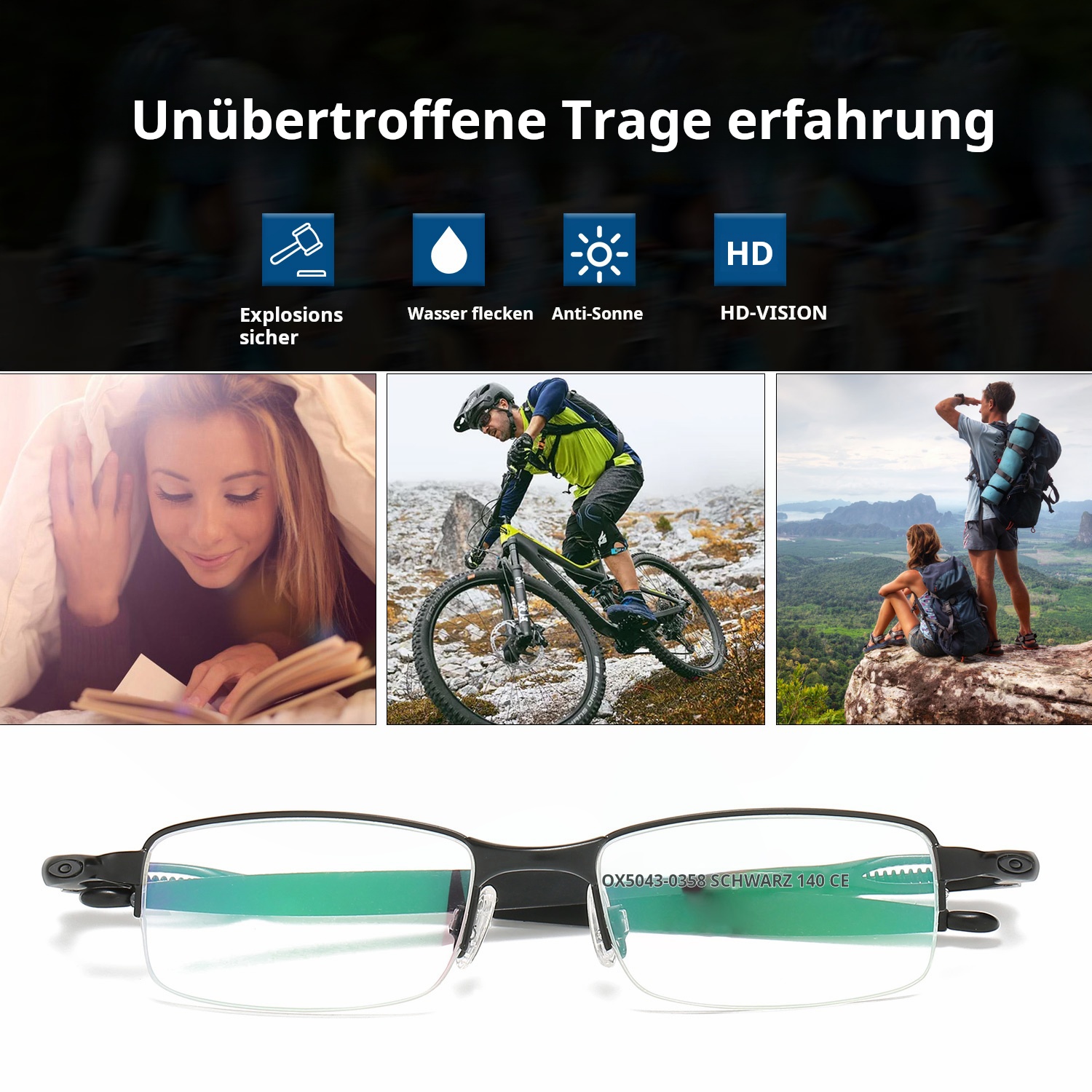 FEDERBELASTETE HALBRANDLOSE PHOTOCHROME MULTIFOKALBRILLE