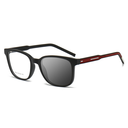 BUSINESS SQUARE LARGE FRAME SPRING HINGE COLOR CHANGING READING GLASSES