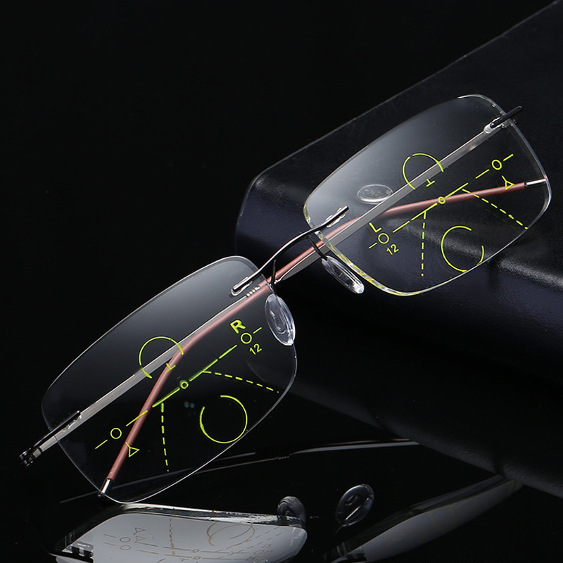 FRAMELESS MULTIFOCAL BLUE LIGHT BLOCKING GLASSES