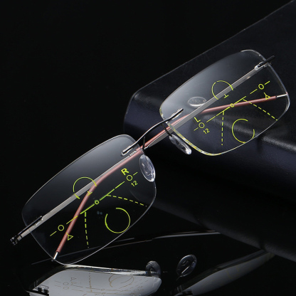 FRAMELESS MULTIFOCAL BLUE LIGHT BLOCKING GLASSES