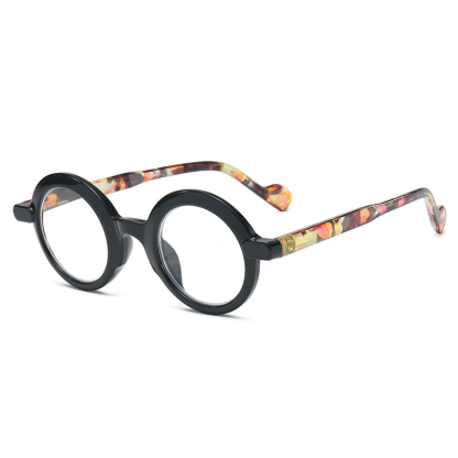 RUNDER RAHMEN, MODISCHE RETRO-PROGRESSIVE ANTI-BLAULICHT-LESEBRILLE