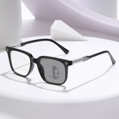 RETRO LARGE FRAME RIVET COLOR CHANGING MULTI-FOCAL READING GLASSES