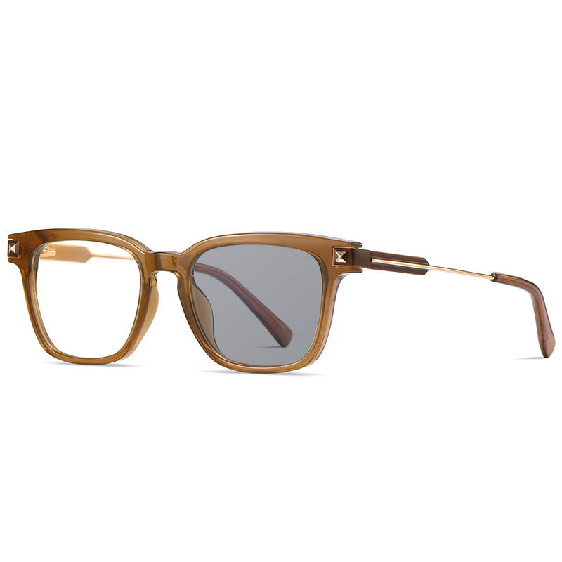 SQUARE METAL COLOR-CHANGING MULTIFOCAL READING GLASSES