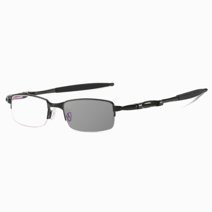 SPRING-LOADED SEMI-RIMLESS PHOTOCHROMIC MULTIFOCAL READING GLASSES