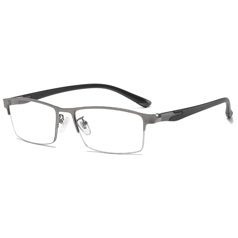 Prescription Glasses - METAL ULTRA-LIGHT HALF-FRAME PHOTOCHROMIC MULTIFOCAL GLASSES
