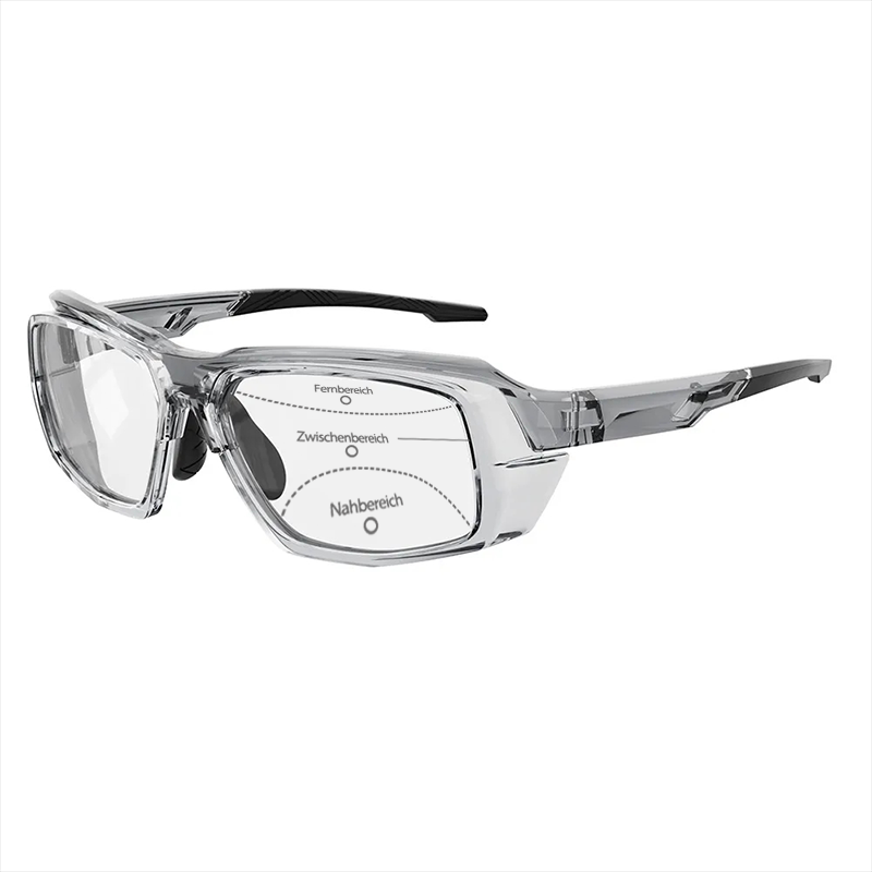 ABNEHMBARE SPORTLICHE SICHERHEITS-LESEBRILLE MIT PHOTOCHROMEN MULTIFOKALEN GLÄSERN