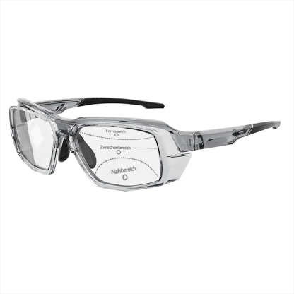 ABNEHMBARE SPORTLICHE SICHERHEITS-LESEBRILLE MIT PHOTOCHROMEN MULTIFOKALEN GLÄSERN
