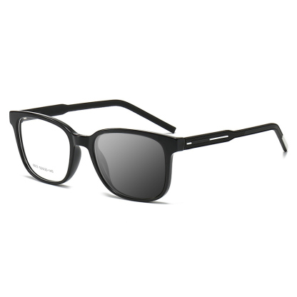 BUSINESS SQUARE LARGE FRAME SPRING HINGE COLOR CHANGING READING GLASSES