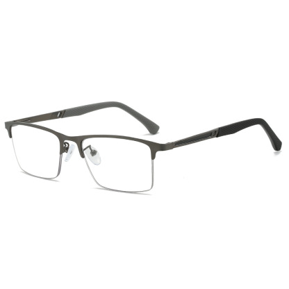 MEN'S RETRO HALF-FRAME ANTI-BLUE LIGHT READING GLASSES