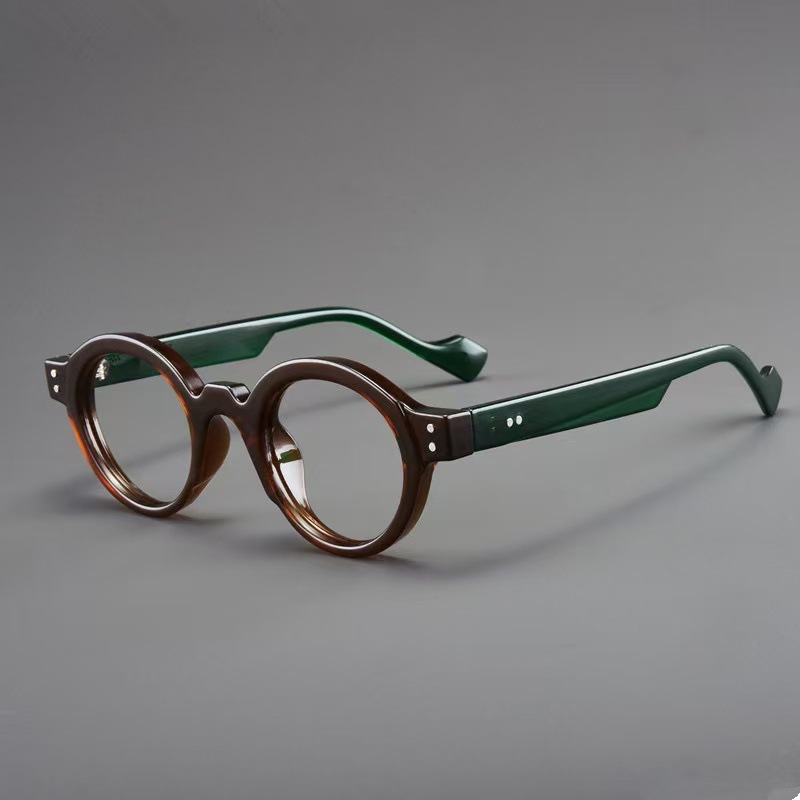 VINTAGE COLOR-BLOCK ROUND FRAME READING GLASSES