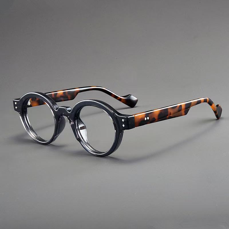 VINTAGE COLOR-BLOCK ROUND FRAME READING GLASSES