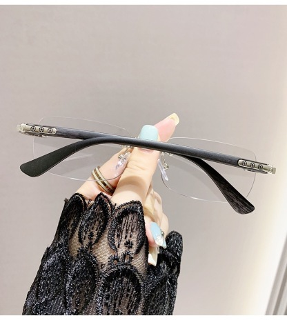 ULTRA-LIGHT WOOD GRAIN FRAMELESS BLUE LIGHT BLOCKING PHOTOCHROMIC READING GLASSES