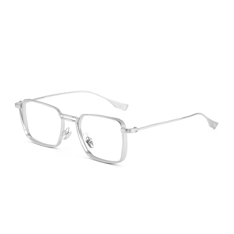 FASHIONABLE METAL GOTHIC SQUARE ANTI-BLUE LIGHT READING GLASSES