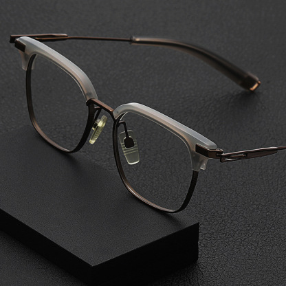 RETRO BUSINESS HALF FRAME PURE TITANIUM READING GLASSES
