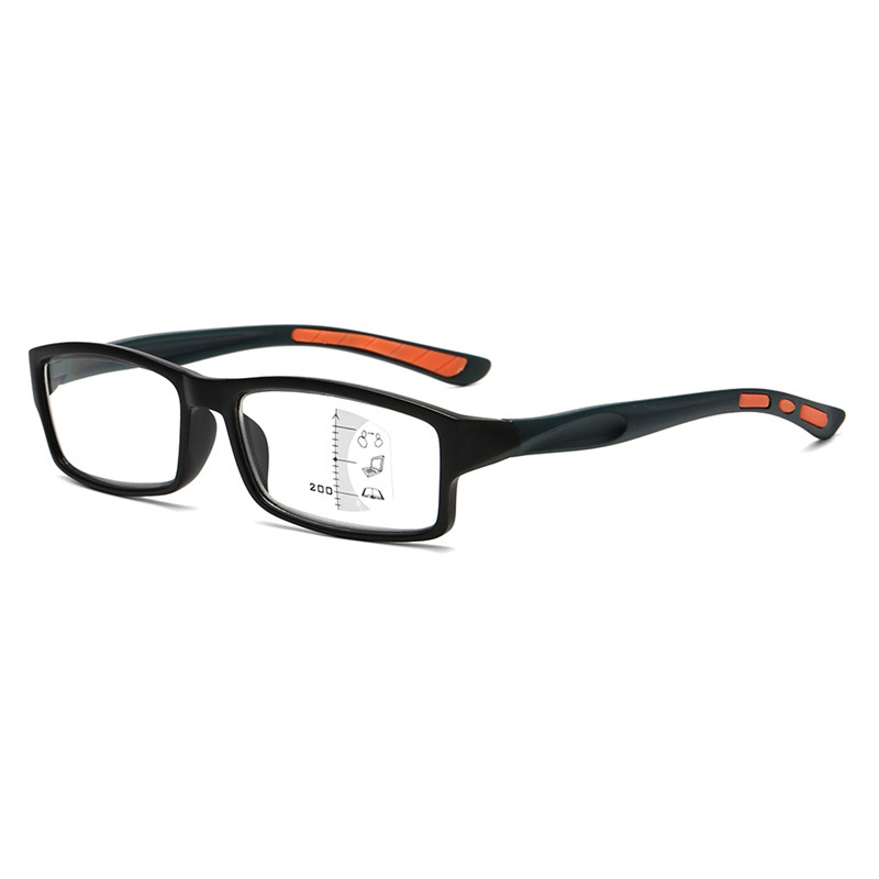 MEN'S SPORT READING GLASSES PHOTOCHROMIC PROGRESSIVE DOUBLE LIGHT ANTI-BLUE LIGHT