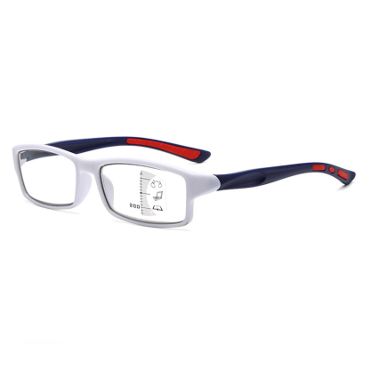 MEN'S SPORT READING GLASSES PHOTOCHROMIC PROGRESSIVE DOUBLE LIGHT ANTI-BLUE LIGHT