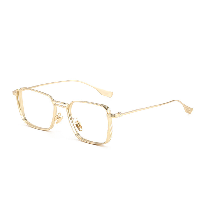 FASHIONABLE METAL GOTHIC SQUARE ANTI-BLUE LIGHT READING GLASSES