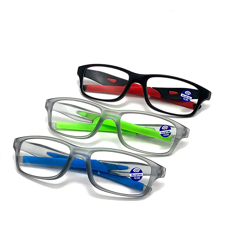 MEN'S RETRO SQUARE FRAME SPORTS ANTI-BLUE LIGHT READING GLASSES