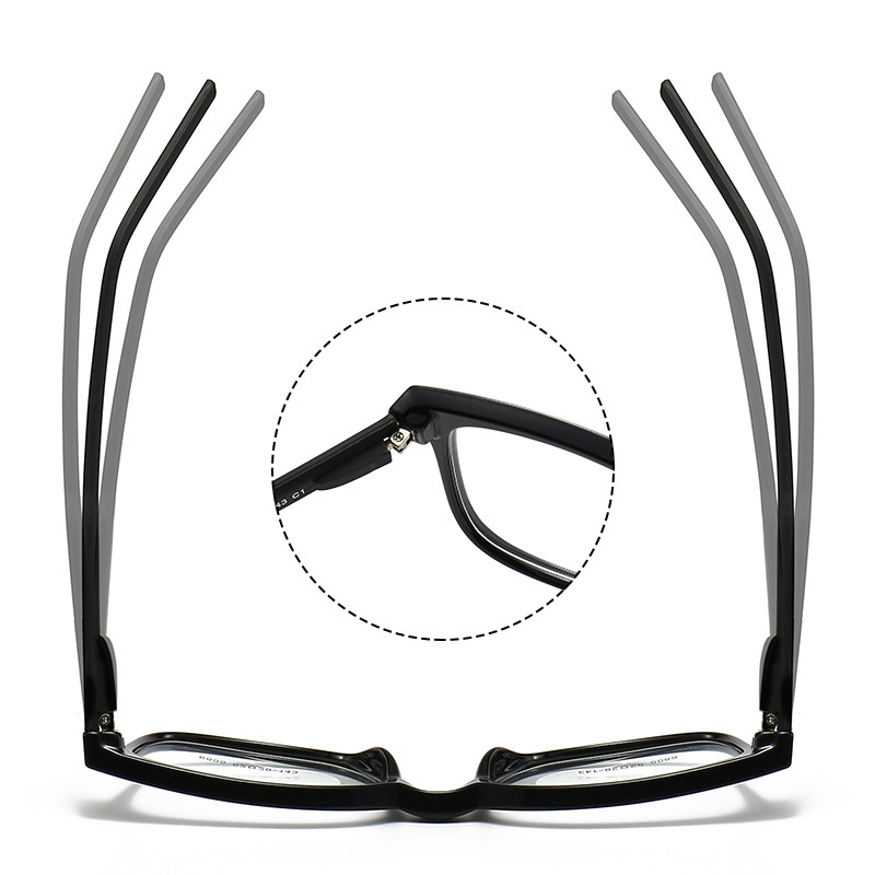 BUSINESS SQUARE LARGE FRAME SPRING HINGE COLOR CHANGING READING GLASSES