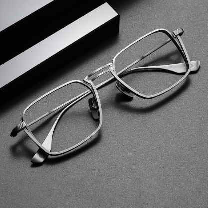 FASHIONABLE METAL GOTHIC SQUARE ANTI-BLUE LIGHT READING GLASSES