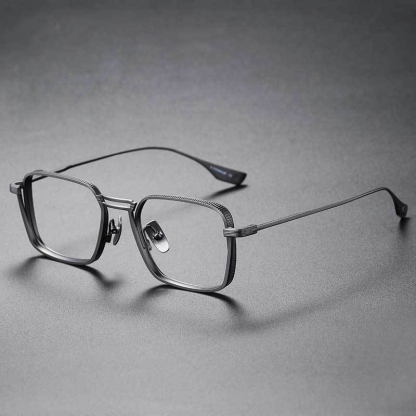FASHIONABLE METAL GOTHIC SQUARE ANTI-BLUE LIGHT READING GLASSES