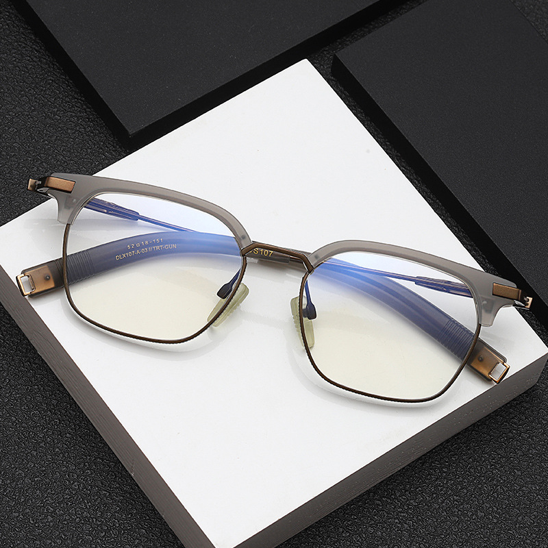 RETRO BUSINESS HALF FRAME PURE TITANIUM READING GLASSES