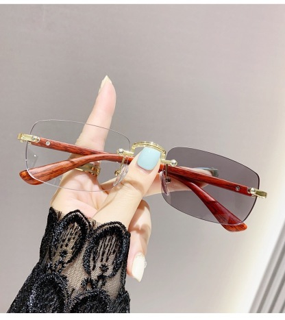 ULTRA-LIGHT WOOD GRAIN FRAMELESS BLUE LIGHT BLOCKING PHOTOCHROMIC READING GLASSES