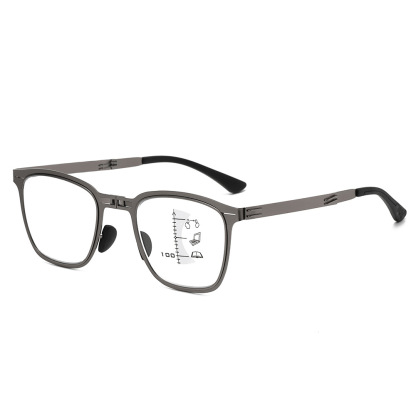 ULTRA-LIGHT FOLDABLE BUSINESS COLOR-CHANGING MULTI-FOCAL READING GLASSES