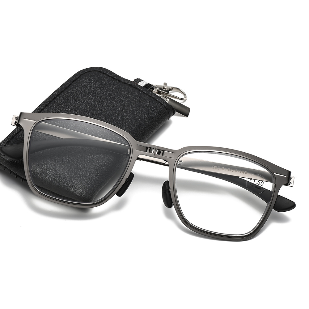 ULTRA-LIGHT FOLDABLE BUSINESS COLOR-CHANGING MULTI-FOCAL READING GLASSES