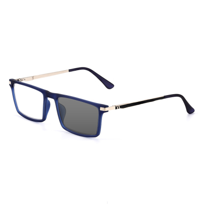 QUADRATISCHE FEDER-GROSSRAHMEN PHOTOCHROME MULTI-FOKUS LESEBRILLE