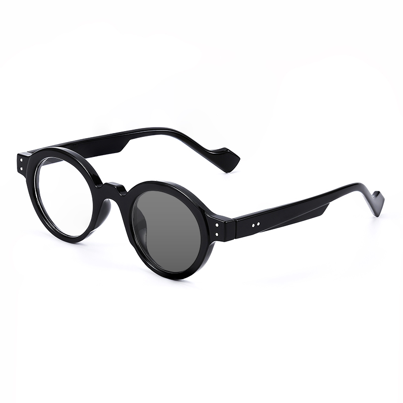 RUNDE PHOTOCHROME VOLLRAHMEN-LESEBRILLE IM RETRO-STIL