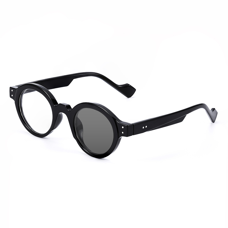 RUNDE PHOTOCHROME VOLLRAHMEN-LESEBRILLE IM RETRO-STIL
