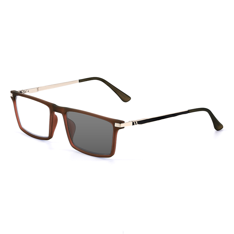 QUADRATISCHE FEDER-GROSSRAHMEN PHOTOCHROME MULTI-FOKUS LESEBRILLE