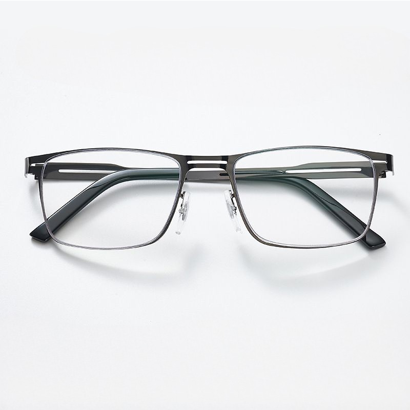 FASHION BUSINESS METAL LARGE FRAME MULTIFOCAL PHOTOCHROMIC GLASSES