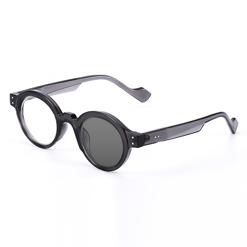 RUNDE PHOTOCHROME VOLLRAHMEN-LESEBRILLE IM RETRO-STIL