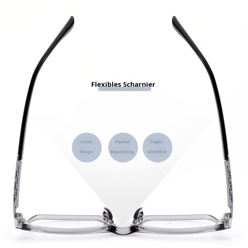 QUADRATISCHE ULTRALEICHTE REINTITAN PHOTOCHROME MULTIFOKALE LESEBRILLE